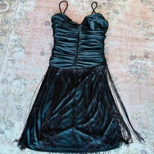 Elegant Black Ruched Dress